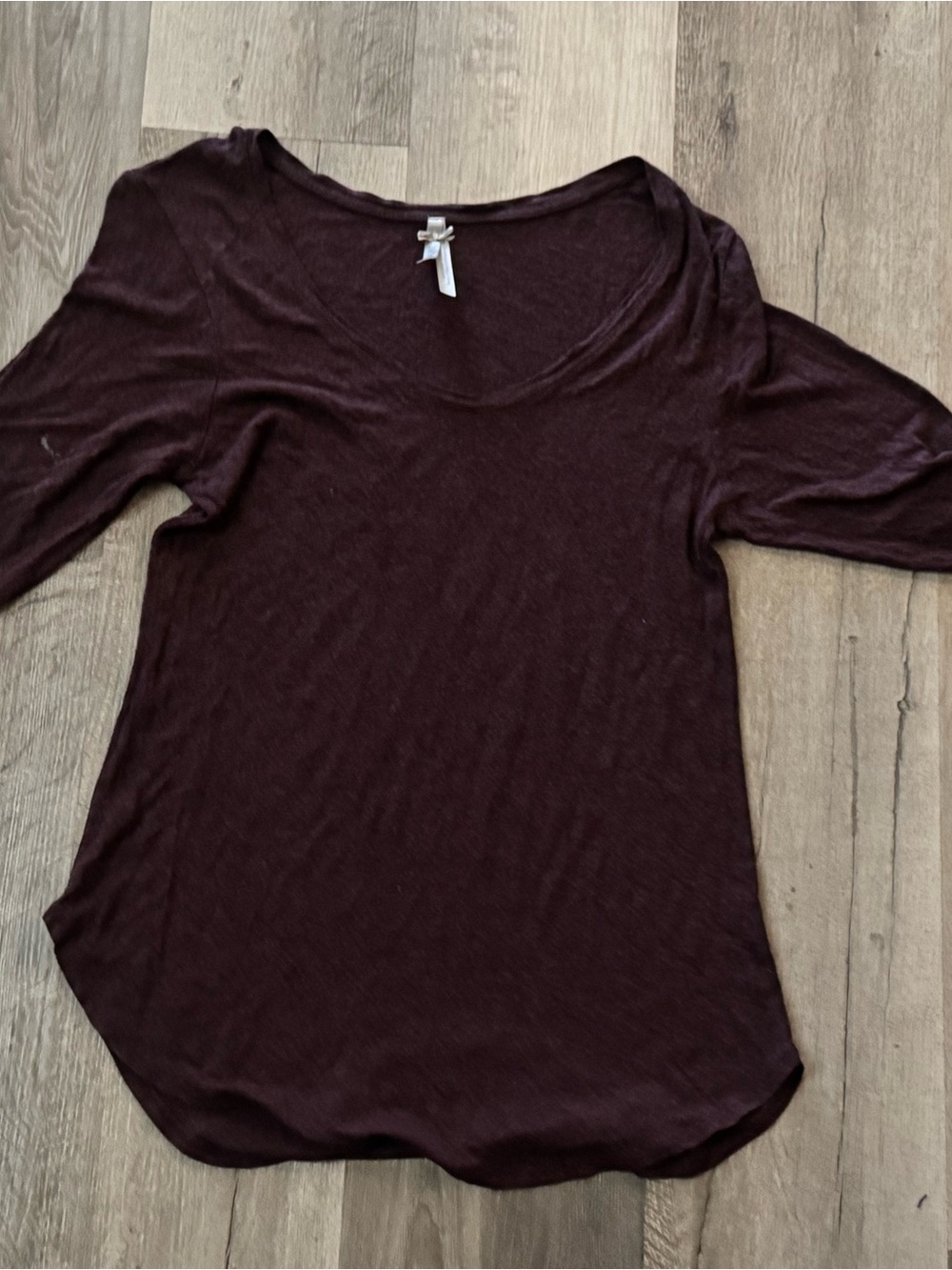 Free People Intimately Women's Scoop Neck Long Sleeve Top - Plum